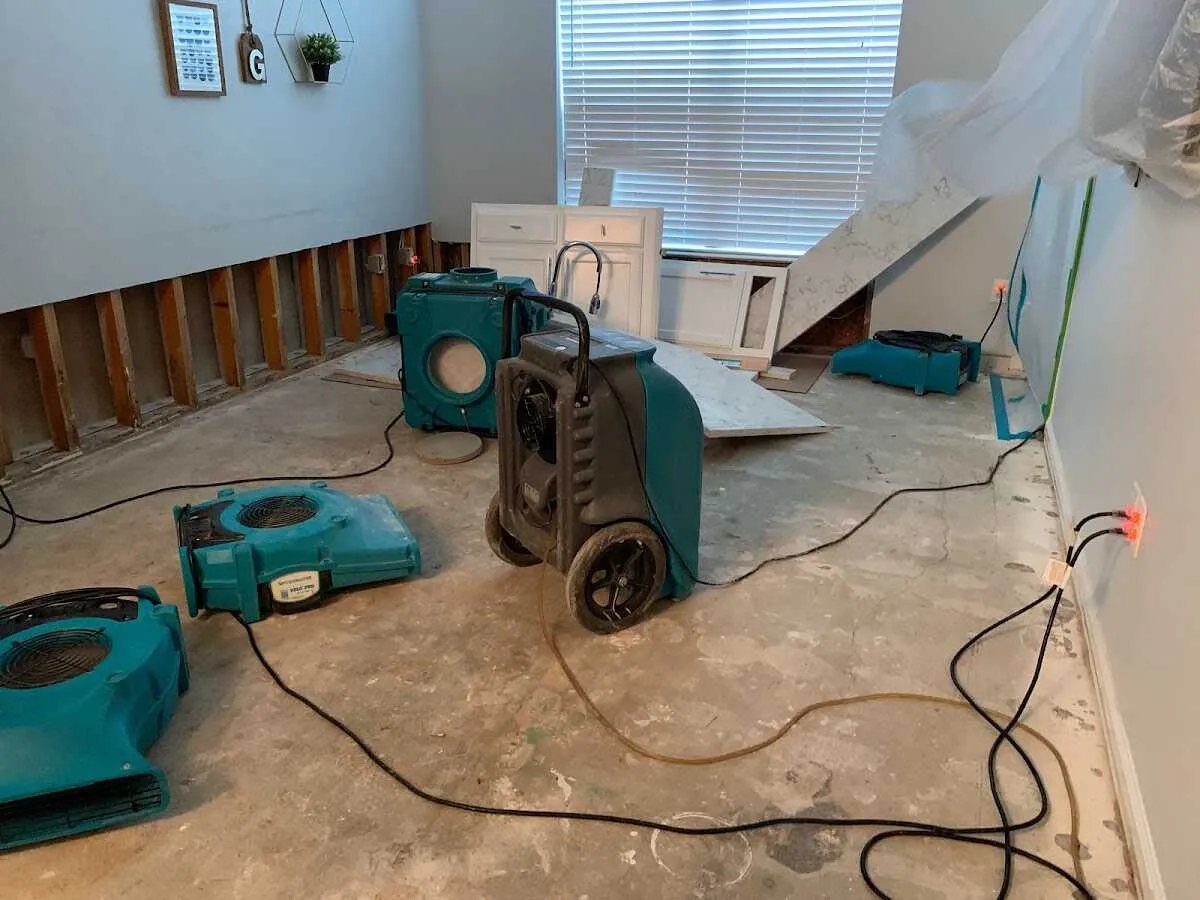 Dehumidifier in flood-cut room for Water Extraction & Removal in Monroe